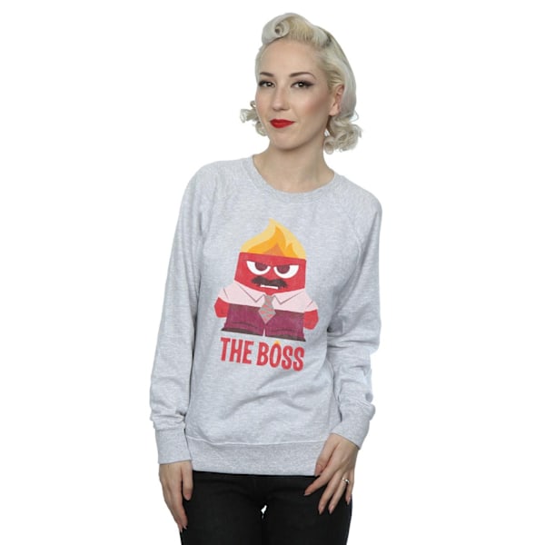 Disney Dam/Damer Inside Out Anger The Boss Sweatshirt M Heather Grey Heather Grey M