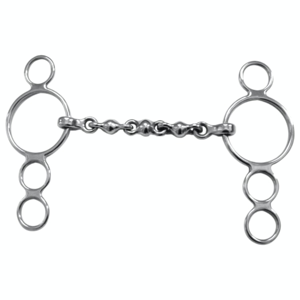 Shires Waterford Häst 3 Ring Gag Bit 4.5in Silver Silver 4.5in