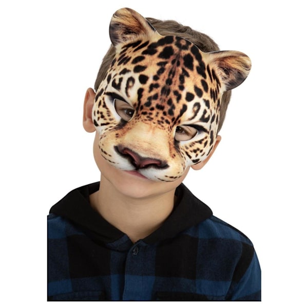 Smiffys Barn/Barn Leopardmask En Storlek Brun Brown One Size
