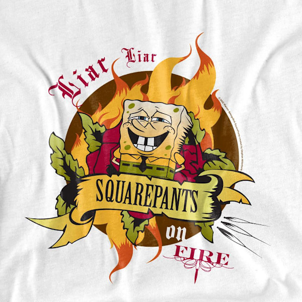 SvampBob Fyrkant Unisex Vuxen Lögnare Lögnare Brallor i Brand T-shirt White M