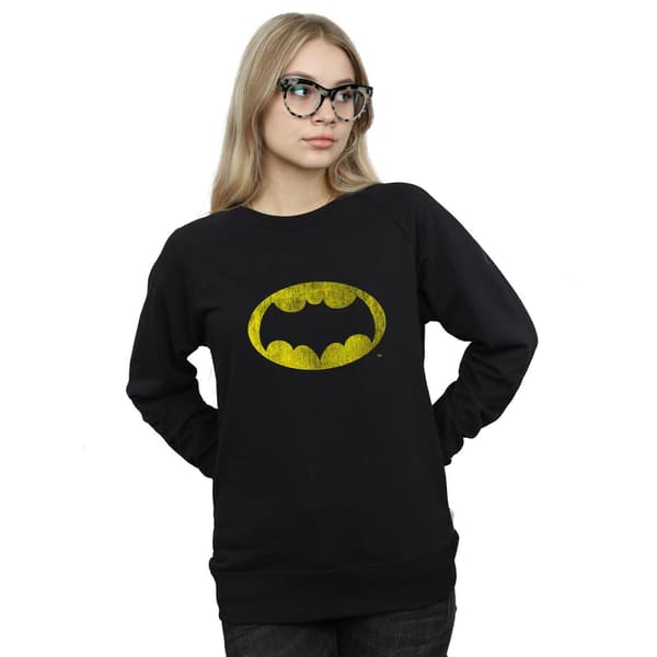 DC Comics Dam/Damer Batman TV-serie Distressed Logo Sweatshirt Black S