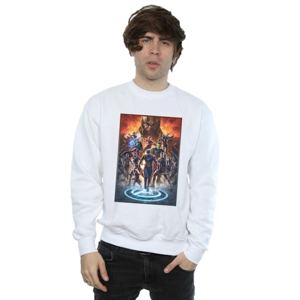 Marvel Mens Avengers Endgame Heroes At War Sweatshirt 4XL Vit White 4XL