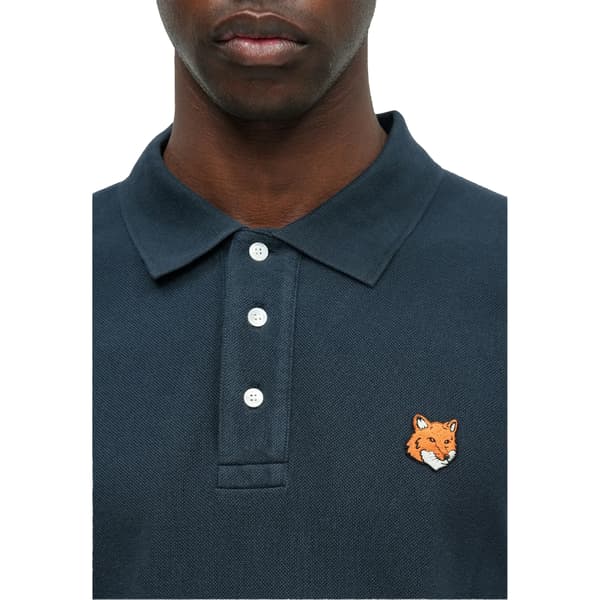 Maison Kitsuné Herr Fox Kortärmad Pikétröja S Classic Navy Classic Navy Blue S