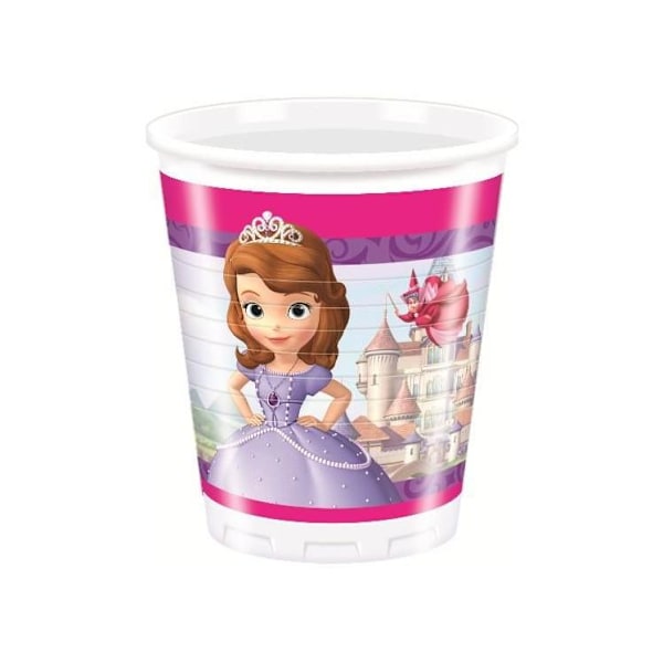 Sofia The First Plast 200ml Festkopp (Förpackning om 8) En Storlek Pi Pink/Purple One Size