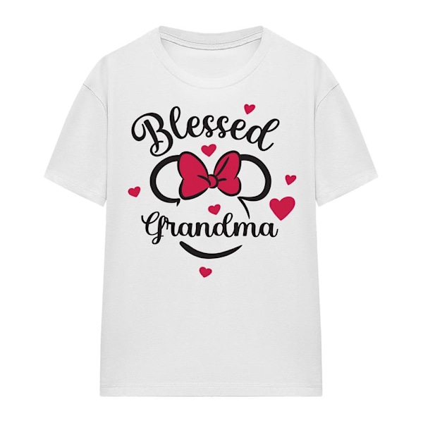 Minnie Mouse Unisex Vuxen Välsignad Mormor T-Shirt XL Vit White XL