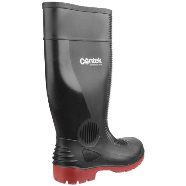 Centek Unisex FS338 Compactor Waterproof Safety Wellington Boot Black/Red 9 UK