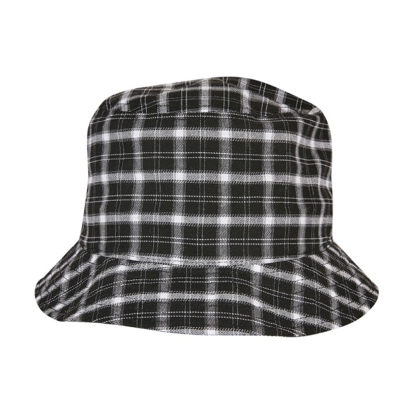 Flexfit Unisex Vuxen Rutig Bucket Hat One Size Svart/Grå Black/Grey One Size