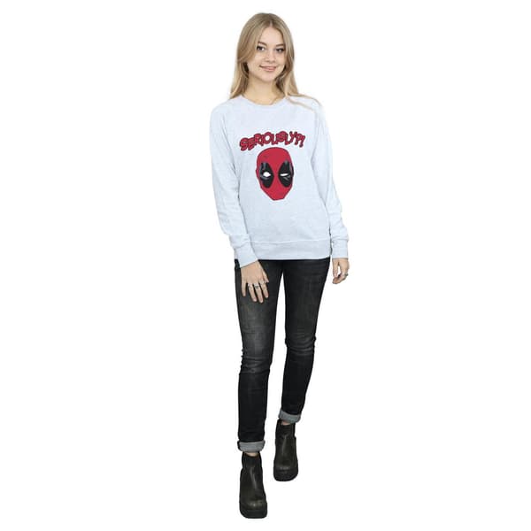 Marvel Womens/Ladies Deadpool Seriously Sweatshirt M Heather Grå Heather Grey M