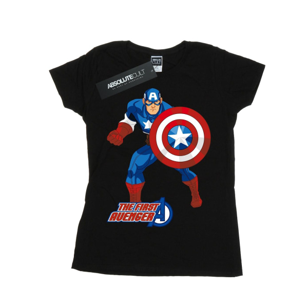 Captain America Womens/Ladies The First Avenger T-shirt L Svart Black L