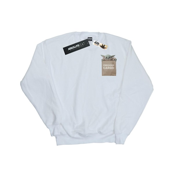 Star Wars The Mandalorian Precious Cargo Faux Pocket Sweatshirt för män White 4XL