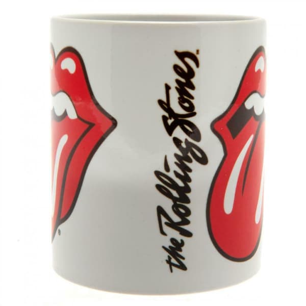 The Rolling Stones Lips Mug En Storlek Vit White One Size