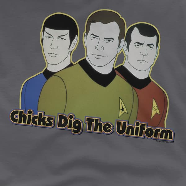 Star Trek Herr Dig It T-shirt M Kolgrå Charcoal M