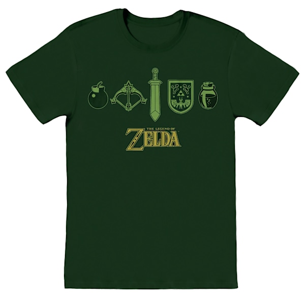 Legend Of Zelda Unisex Vuxen Ikoner T-shirt L Grön Green L