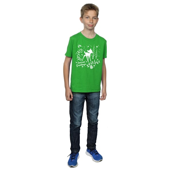 Disney Boys Bambi Julhälsningar T-shirt 5-6 år Irländsk Grön Irish Green 5-6 Years