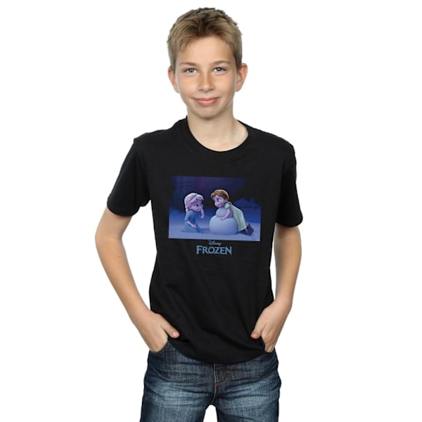 Disney Boys Frozen Bygg En Snögubbe T-shirt 5-6 År Svart Black 5-6 Years