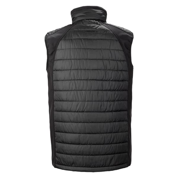 Result Herr Svart Compass Vadderad Soft Shell Gilet S Svart/Grå Black/Grey S