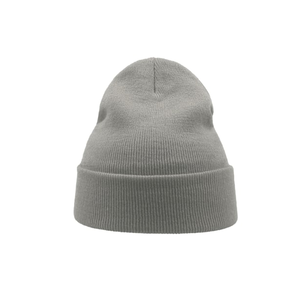 Atlantis Wind Double Skin Beanie Med Uppvik En Storlek Ljus Grå Light Grey One Size