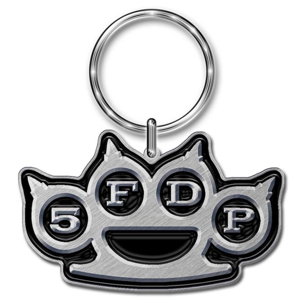 Five Finger Death Punch Infill Logo Emalj Nyckelring One Size Sil Silver/Black One Size