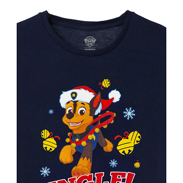 Paw Patrol Boys Jingle All The Way Chase T-Shirt 3-4 år Marinblå Navy 3-4 Years