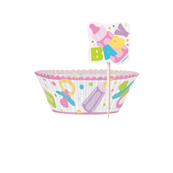 Unik Party Baby Shower Cupcake Topper Set (Pack med 48) One Si Multicoloured One Size