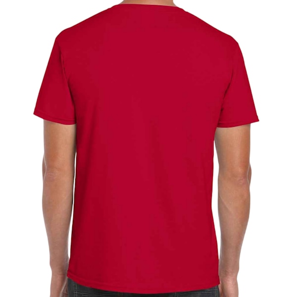 Gildan Herr T-shirt med Kort Ärm Soft-Style Storlek S Körsbärsröd Cherry Red S