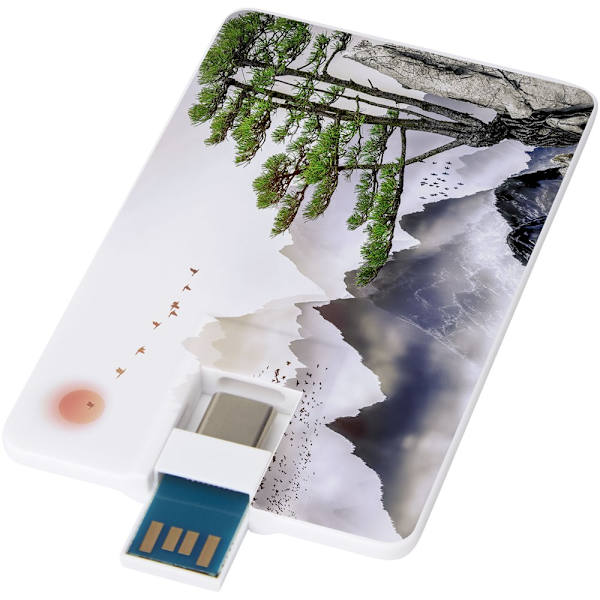 Bullet Duo Slim 32GB USB-minne, vit White One Size
