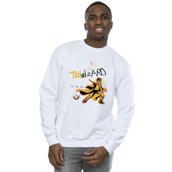 Harry Potter Triwizard Poster Sweatshirt för män, S, vit White S
