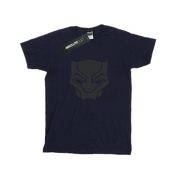 Marvel Girls Black Panther Black On Black Bomull T-shirt 5-6 År Navy Blue 5-6 Years