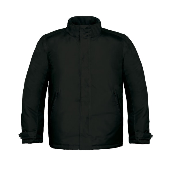 B&C Mens Real+ Vattentät Vadderad Jacka M Svart Black M