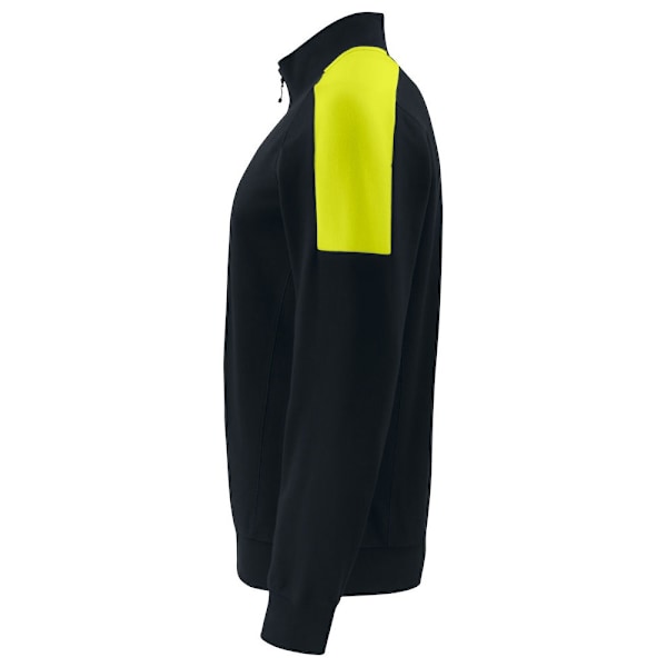 Projob Herr Half Zip Sweatshirt L Svart/Gul Black/Yellow L
