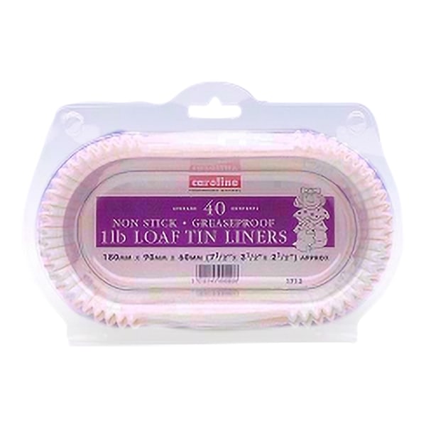 Caroline Brödformsfodral (Paketet med 40) 1lb Vit White 1lb