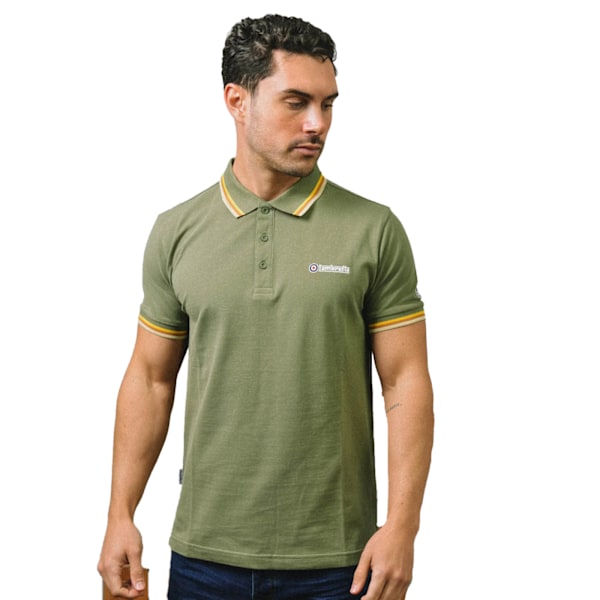 Lambretta Herr SS25 Trippelrandig Pikétröja 4XL Khakigrön Khaki Green 4XL