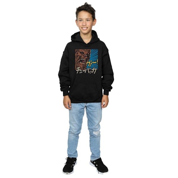 Star Wars Pojkar Chewbacca Roar Pop Art Hoodie 7-8 År Svart Black 7-8 Years
