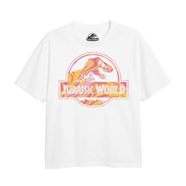 Jurassic Park Girls Logo T-Shirt 12-13 år Vit White 12-13 Years