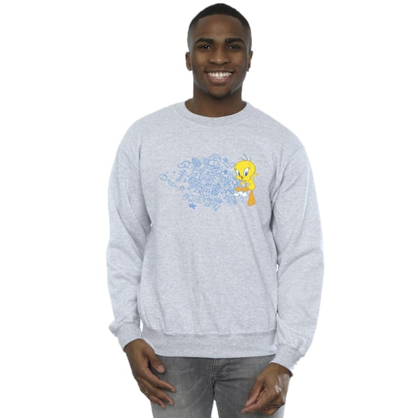 Looney Tunes ACME Doodles Tweety Sweatshirt XL Sports Grey för män Sports Grey XL