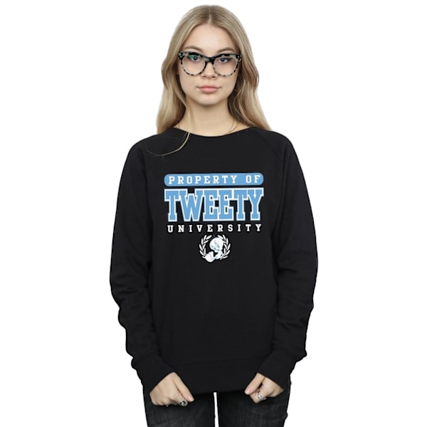 Looney Tunes Dam/Damer Tweety Property Of University Sweatshirt Black M