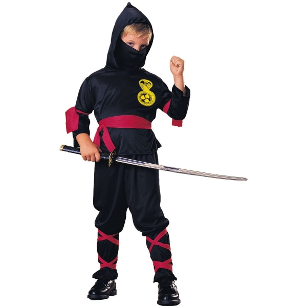 Bristol Novelty Boys Ninja Costume 9-12 Years Black Black 9-12 Years