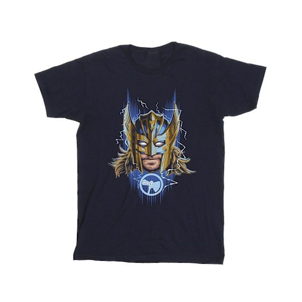 Marvel Boys Thor Love And Thunder Mask T-Shirt 5-6 år Marinblå B Navy Blue 5-6 Years