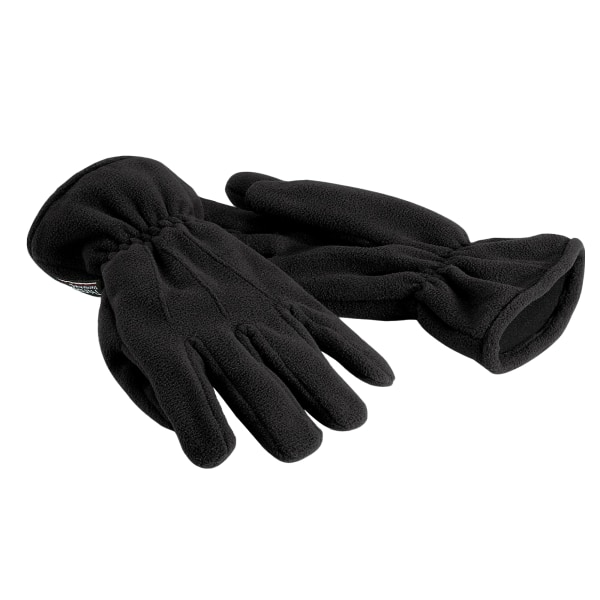 Beechfield Unisex Adult Suprafleece Thinsulate Gloves SM Svart Black S-M