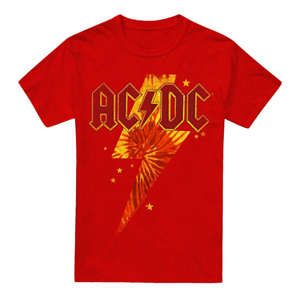 AC/DC Unisex Vuxen Tie Dye Bolt T-Shirt XXL Röd Red XXL