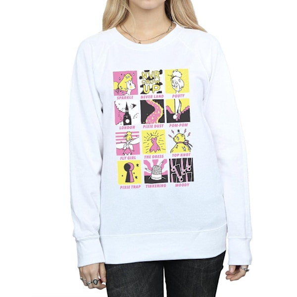 Disney Dam/Kvinnor Tinkerbell Squares Sweatshirt XXL Svart Black XXL