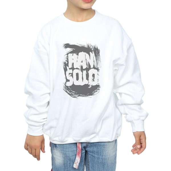 Star Wars Girls Han Solo Text Sweatshirt 12-13 år Vit White 12-13 Years