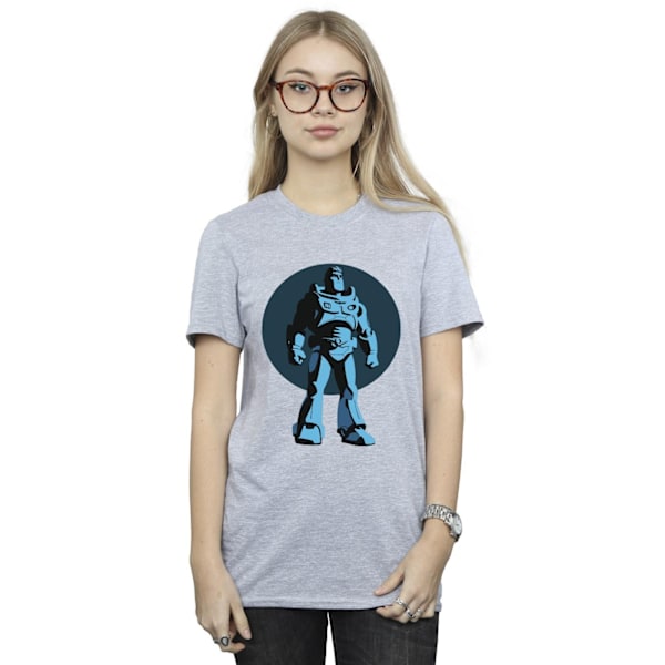 Disney Womens/Ladies Lightyear Buzz Standing Circle Cotton Boyf Sports Grey 3XL