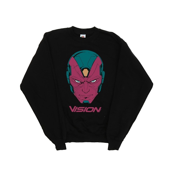 Marvel Boys Avengers Vision Head Sweatshirt 5-6 år Svart Black 5-6 Years