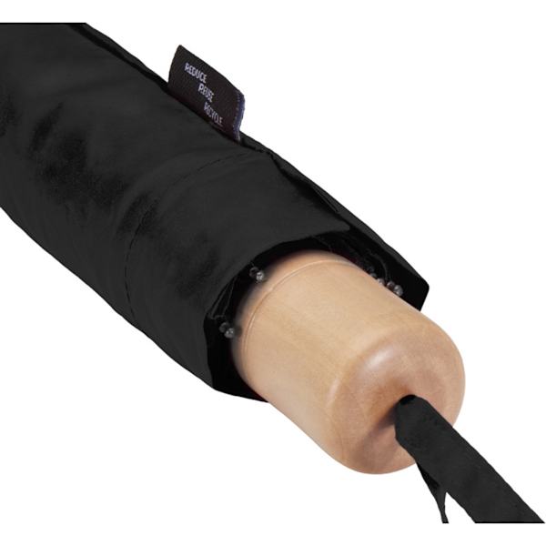 Floso Dane RPET Hopfällbart Paraply One Size Solid Svart Solid Black One Size