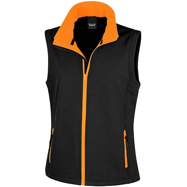 Result Dam/Kvinnor Core Tryckbar Mjuk Skal Väst M Bla Black/Orange M