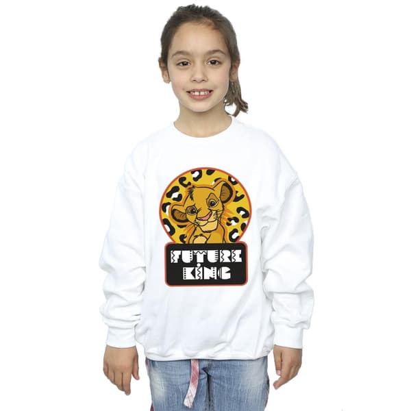 Disney Flickor Lejonkungen Framtida Simba Tröja 3-4 År Vit White 3-4 Years