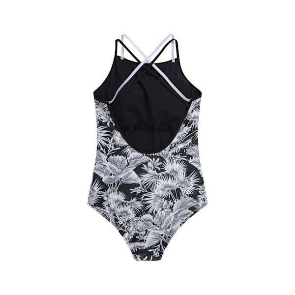 Animal Womens/Ladies Zora Tropical Leaves One Piece Swimsuit 6 Black 6 UK