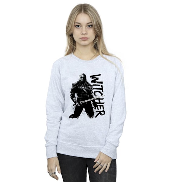 Netflix Dam/Damer The Witcher Sketch Geralt Sweatshirt L Sp Sports Grey L