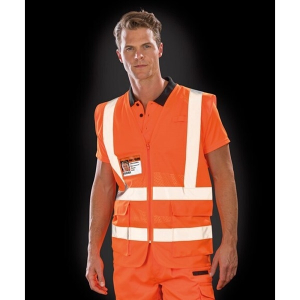 SAFE-GUARD By Result Unisex Adult Executive Safety Vest 3XL Flu Fluorescent Orange 3XL